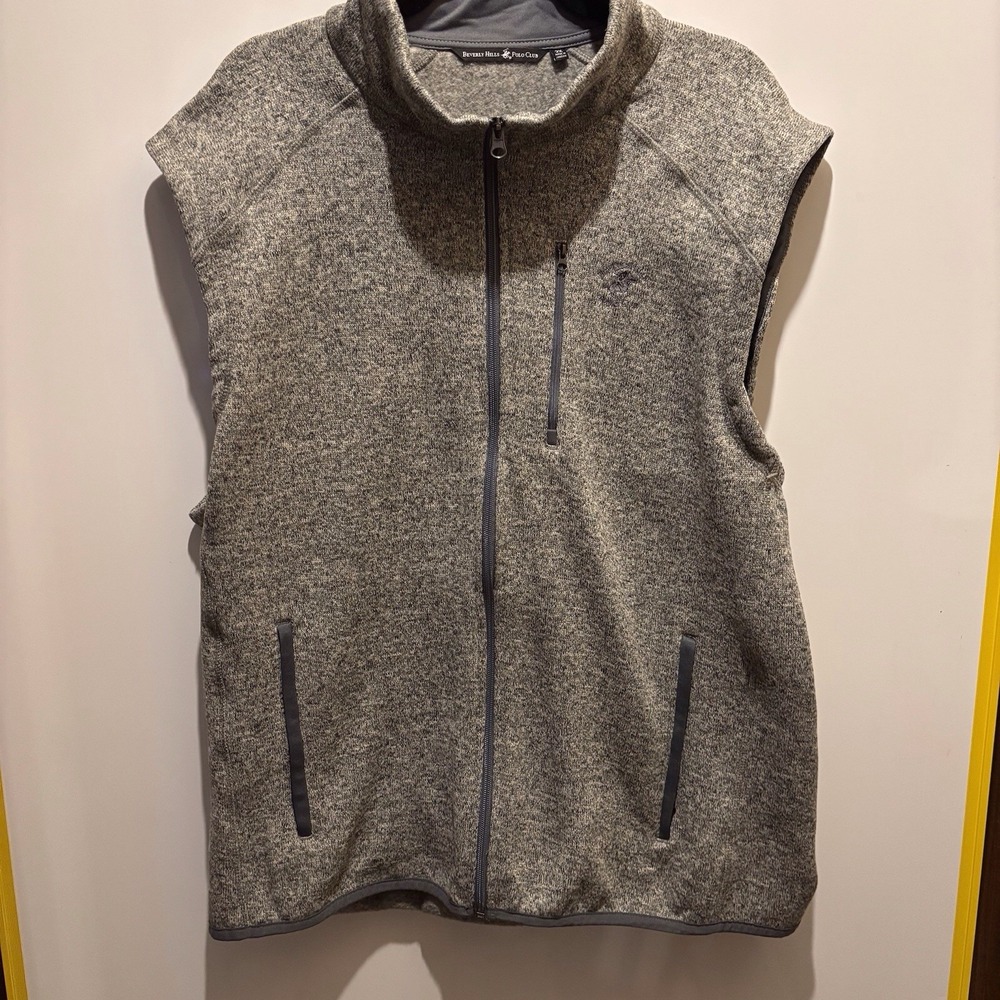 Beverly Hills‎ Polo Club gray Vest Mens Size 2XL 46" X 29"
